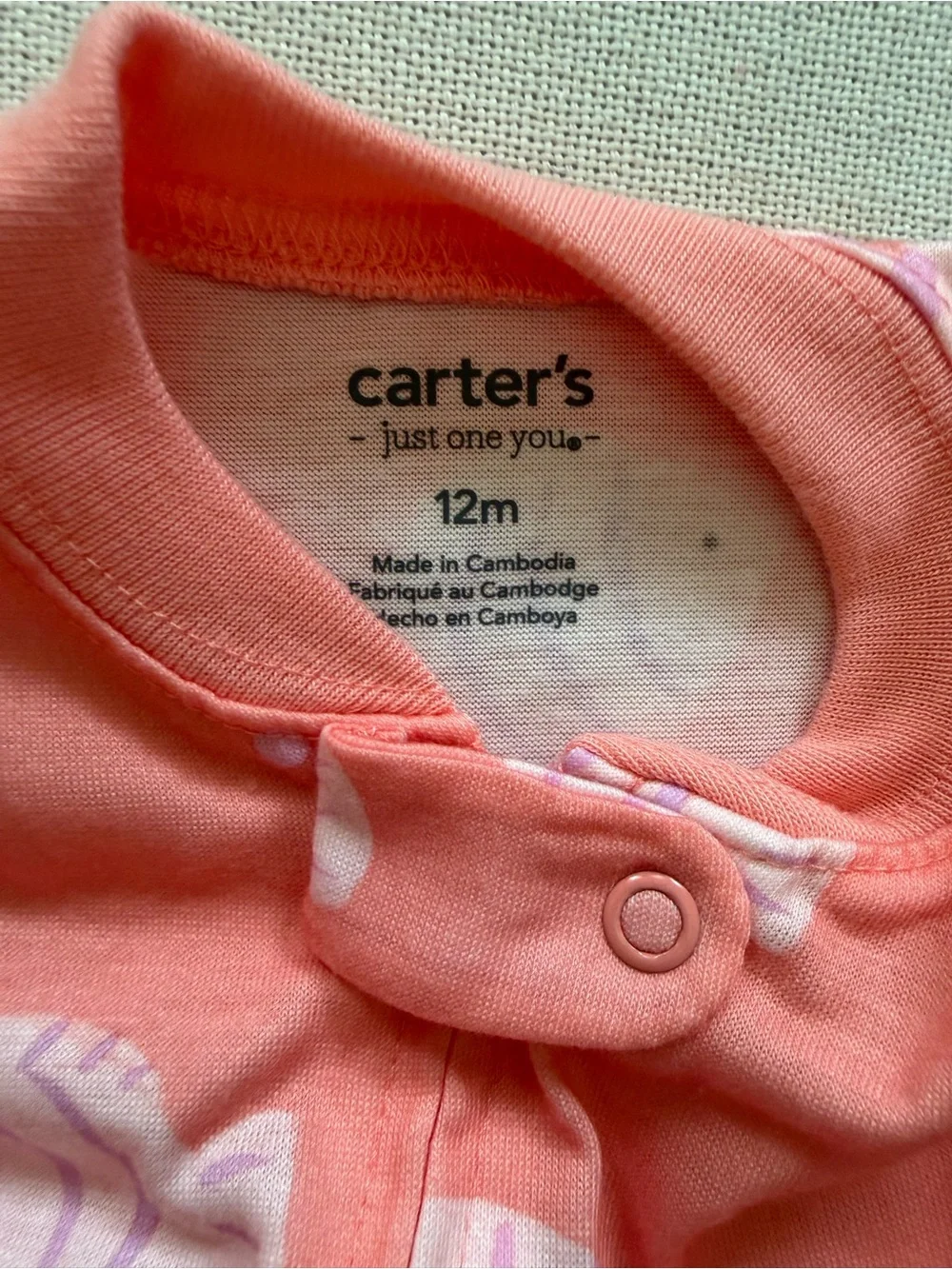 Carters Mermaid Fish Print Long Sleeve Footed Pajama Set Lot of 2 12 Months